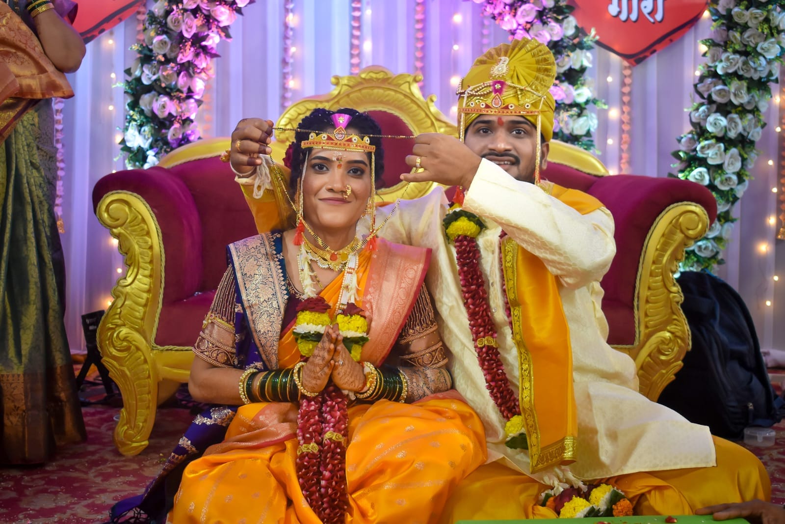 Wedding ceremony moment of a DakshataMatrimony couple